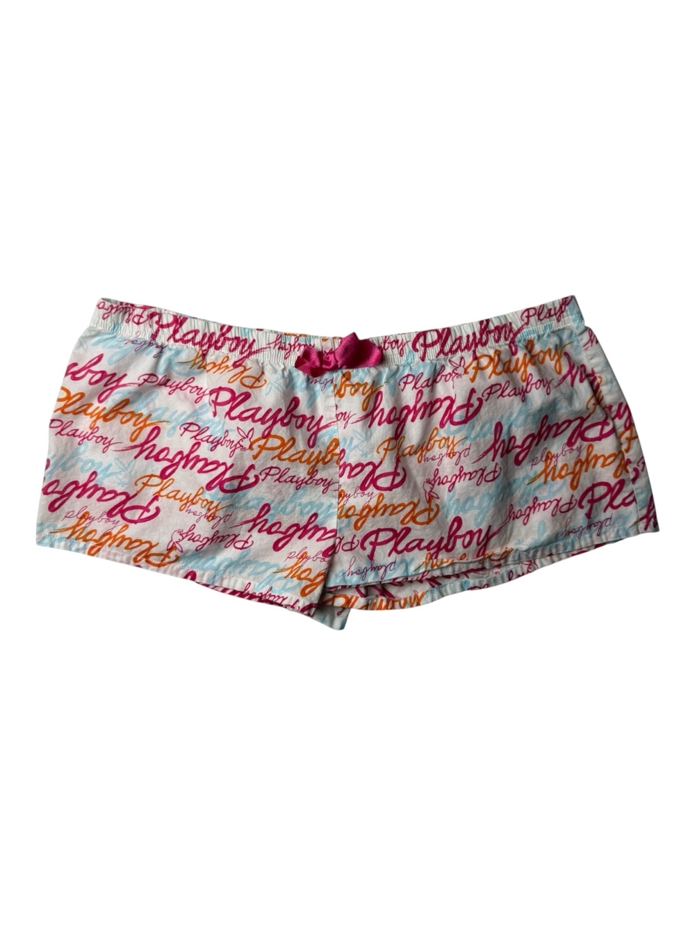 Playboy Multicolor Text Pajama Shorts